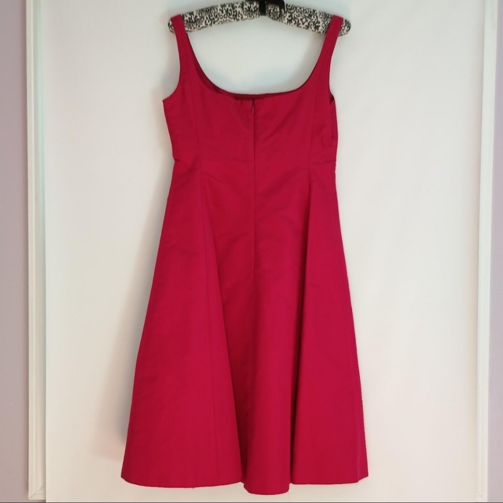 J. Crew 100% silk 90s Style Sleeveless Red Dress Size 2 Petite - Picture 3 of 5